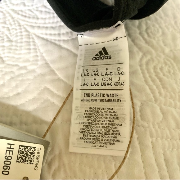 NWT Black & White Adidas Sports Bra - Picture 8 of 8